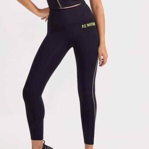 P.E. Nation Match Play Legging in Black Pink Size XS Athletic Outdoor Sport